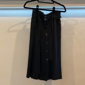 Below the knee button front skirt
